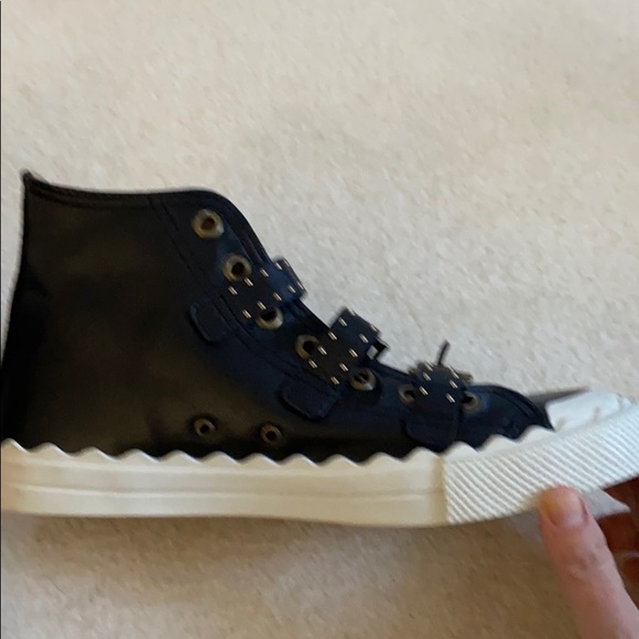 Chloe Kyle studded high top leather sneaker - Picture 12 of 15